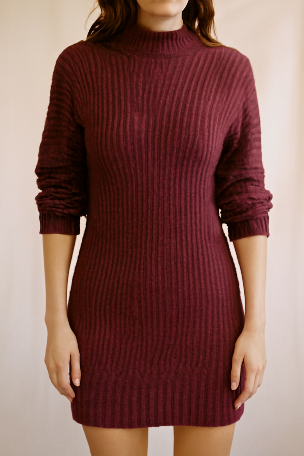 Ezri | Women's Cozy Ribbed Sweater Dress