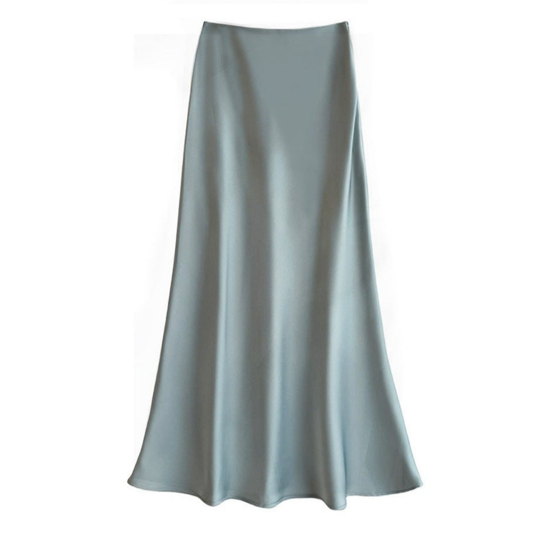 Faye | Women's Elegant Satin Maxi Skirt