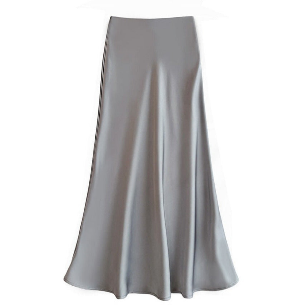 Faye | Women's Elegant Satin Maxi Skirt