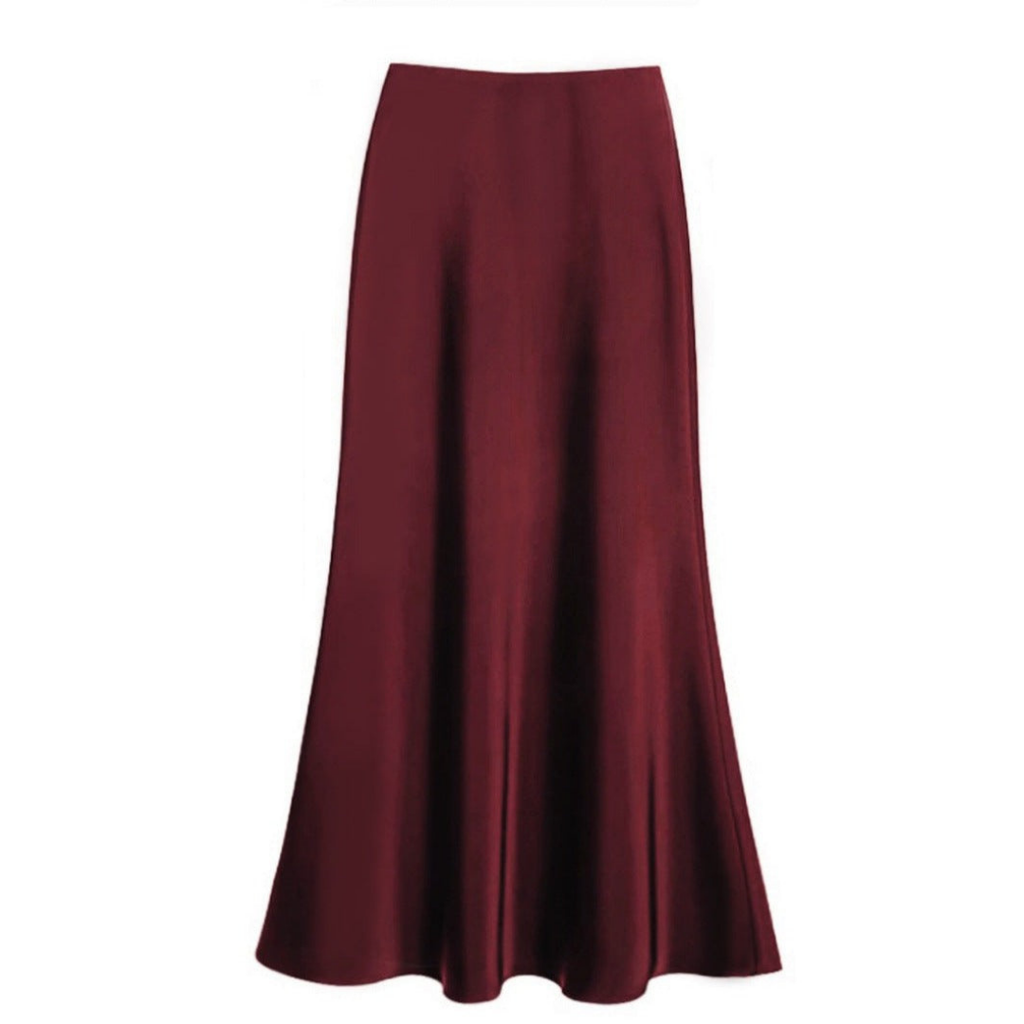 Faye | Women's Elegant Satin Maxi Skirt