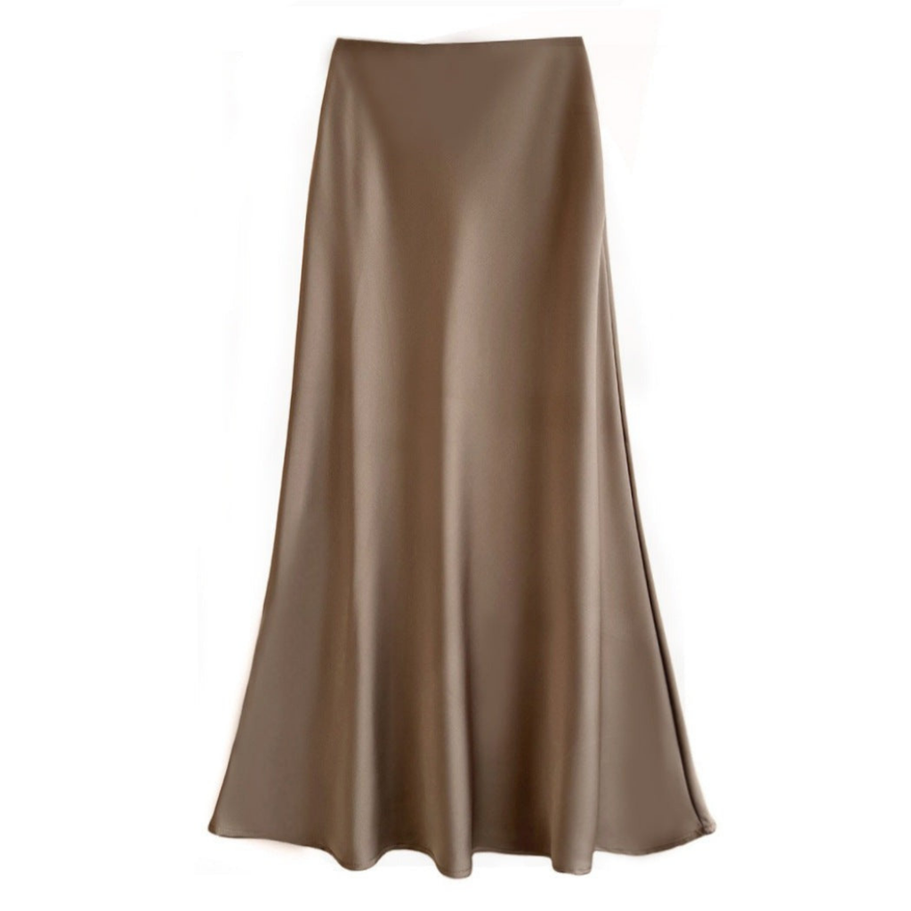 Faye | Women's Elegant Satin Maxi Skirt