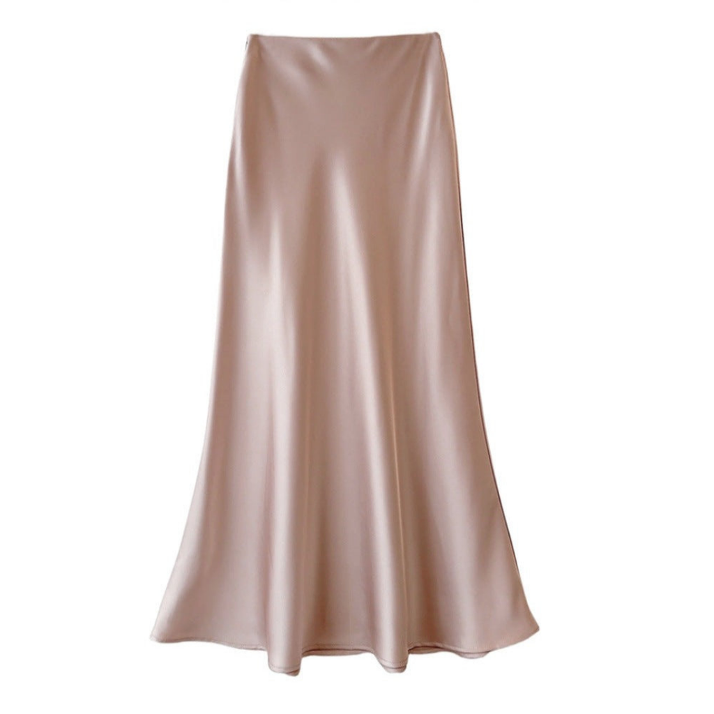 Faye | Women's Elegant Satin Maxi Skirt