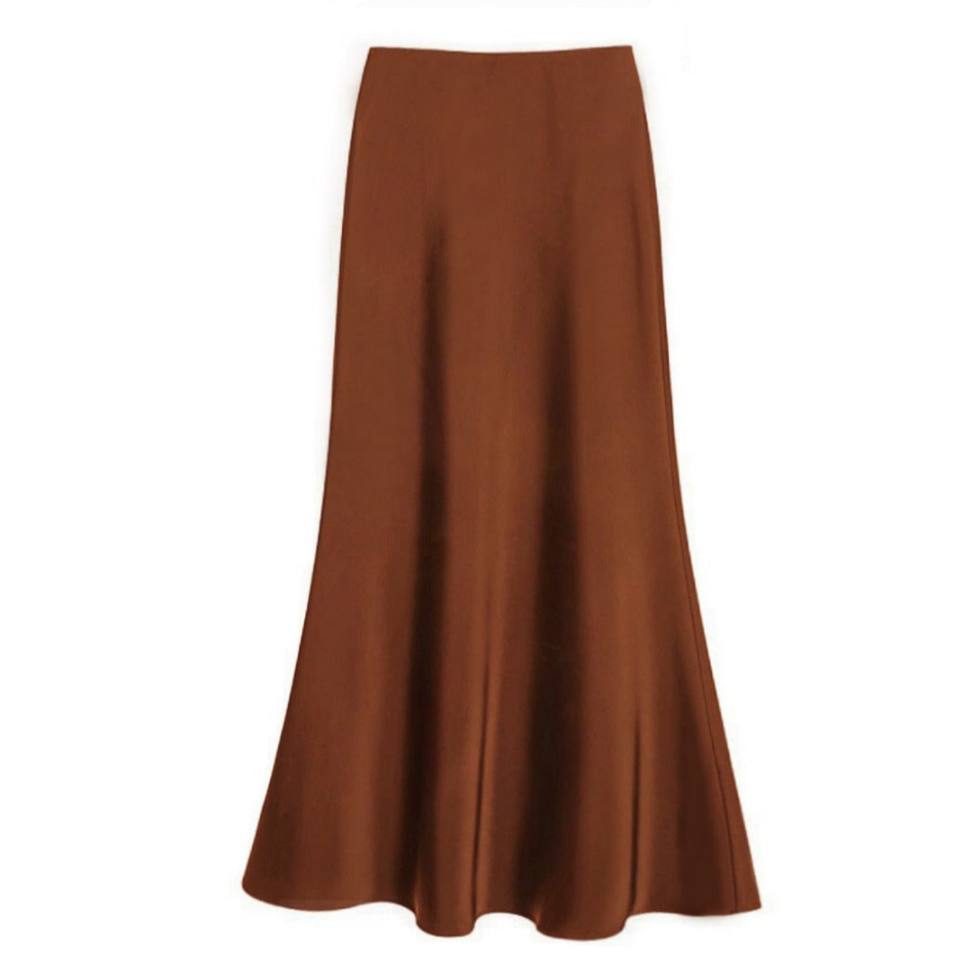 Faye | Women's Elegant Satin Maxi Skirt