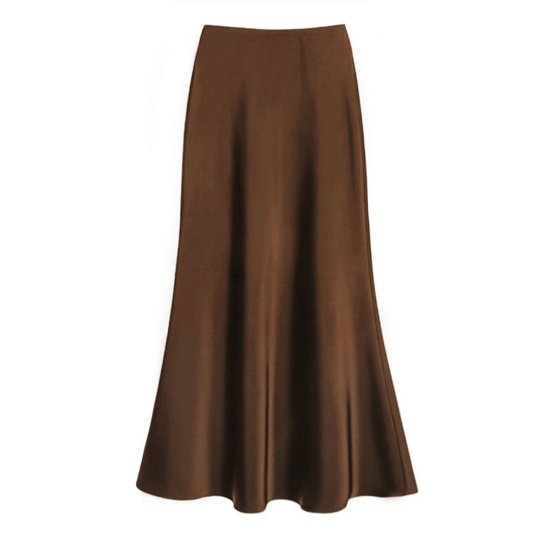 Faye | Women's Elegant Satin Maxi Skirt