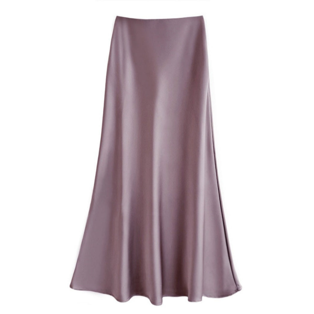 Faye | Women's Elegant Satin Maxi Skirt