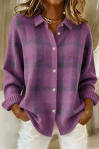 Felicity | Women's Cozy Plaid Button-Up Cardigan