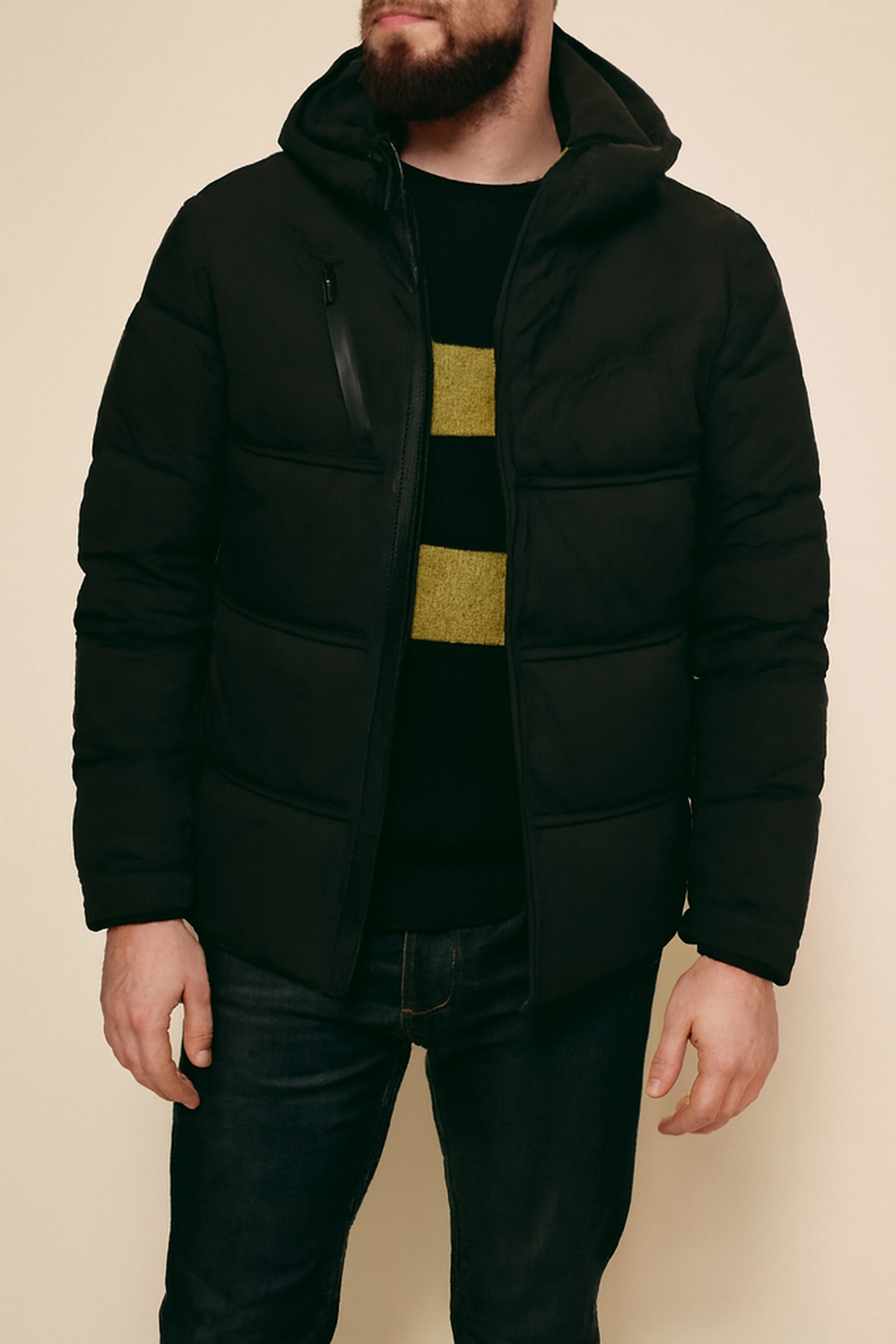 Finn - Men's Casual Puffer Jacket with Hood
