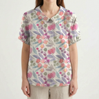 Floralis - Relaxed Fit Floral Collared Blouse