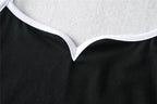 Gemma | Women's Chic Black and White Corset Top