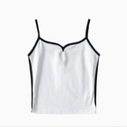 Gemma | Women's Chic Black and White Corset Top