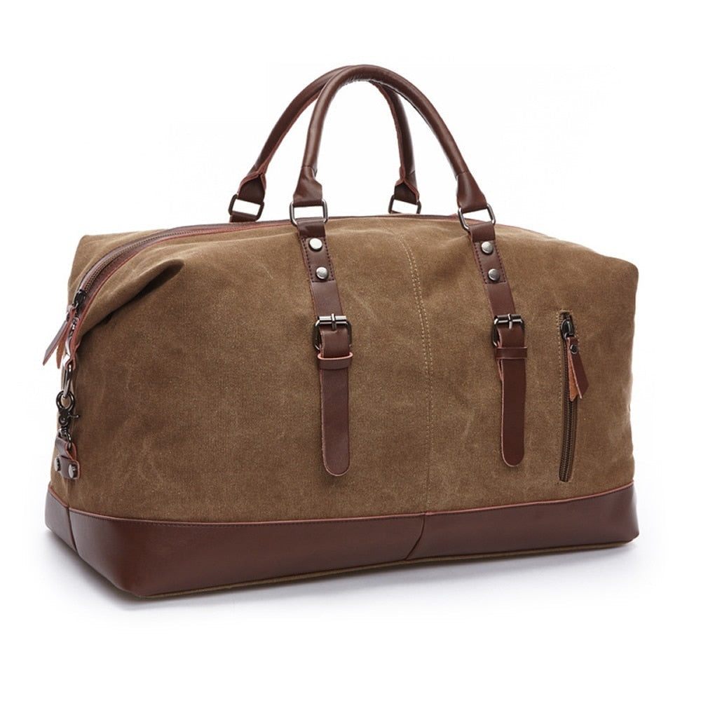 Griffin - Men's Classic Duffle Bag with Faux Leather Trim