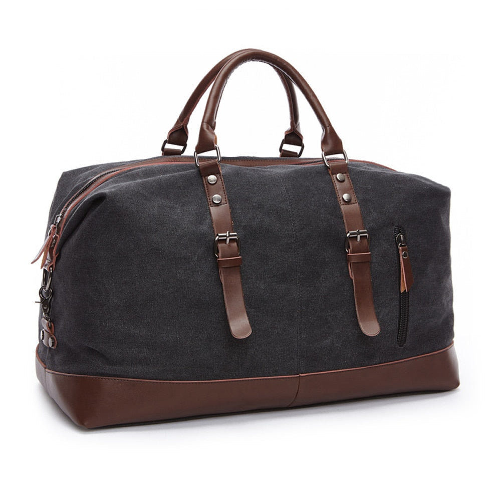 Griffin - Men's Classic Duffle Bag with Faux Leather Trim