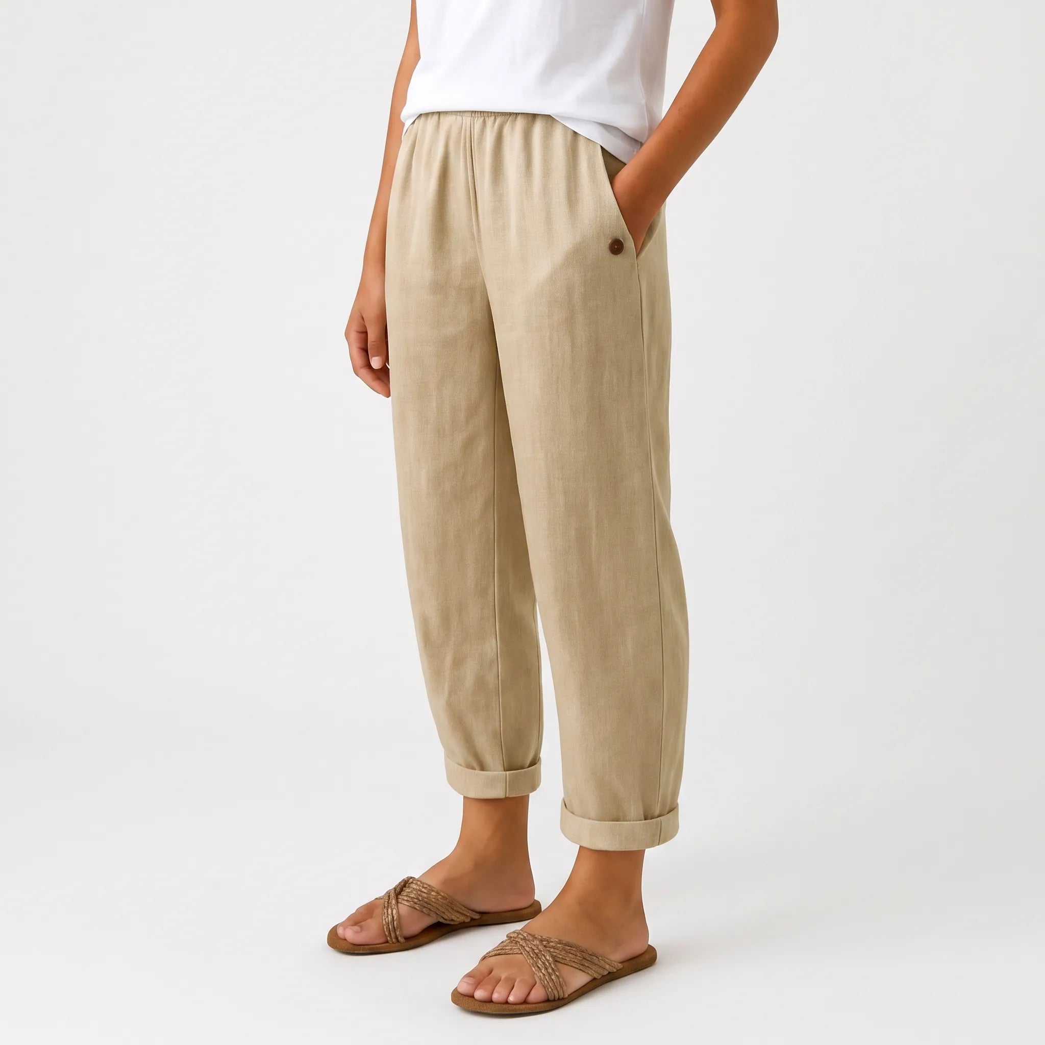 HavenFit - Relaxed Cuffed Summer Trousers