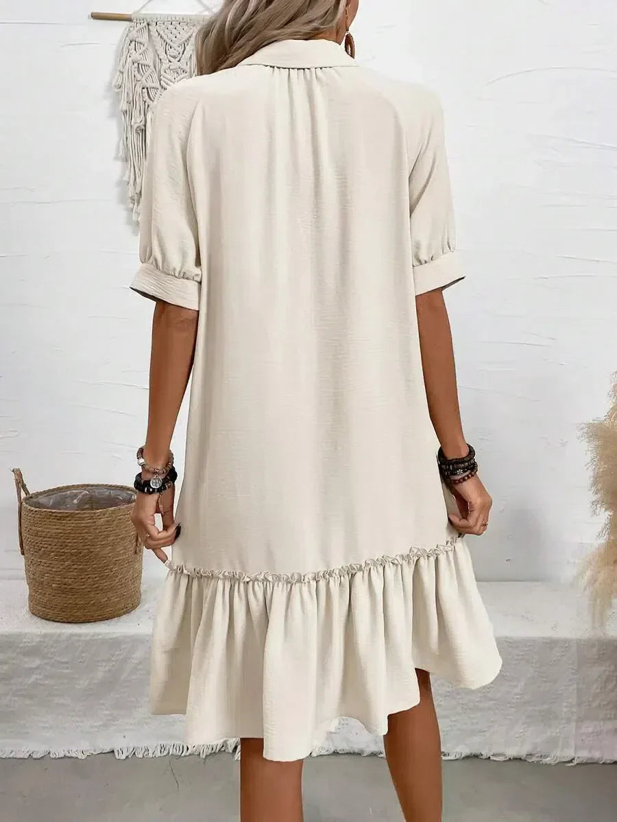 Callum | Women's Casual Button-Front Mini Dress