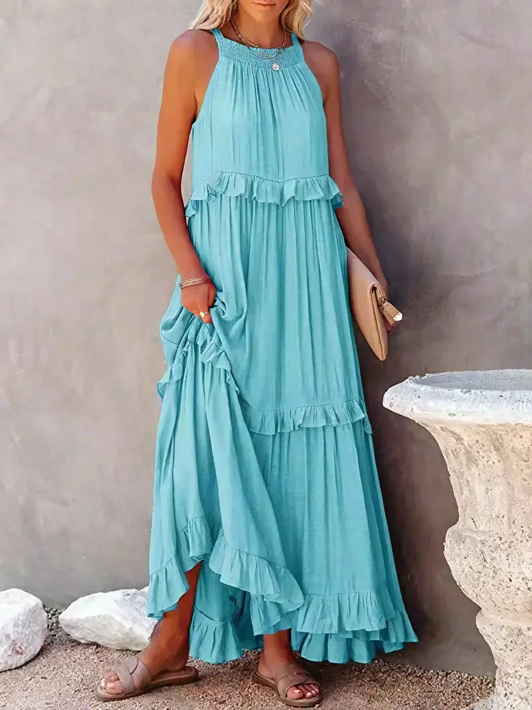 Idalia | Women's Chic Ruffle Maxi Dress