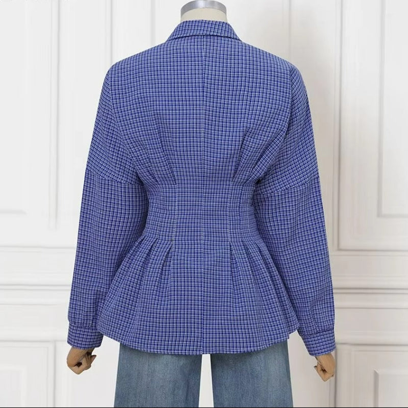 Odette | Women's Autumn Checkered Blouse
