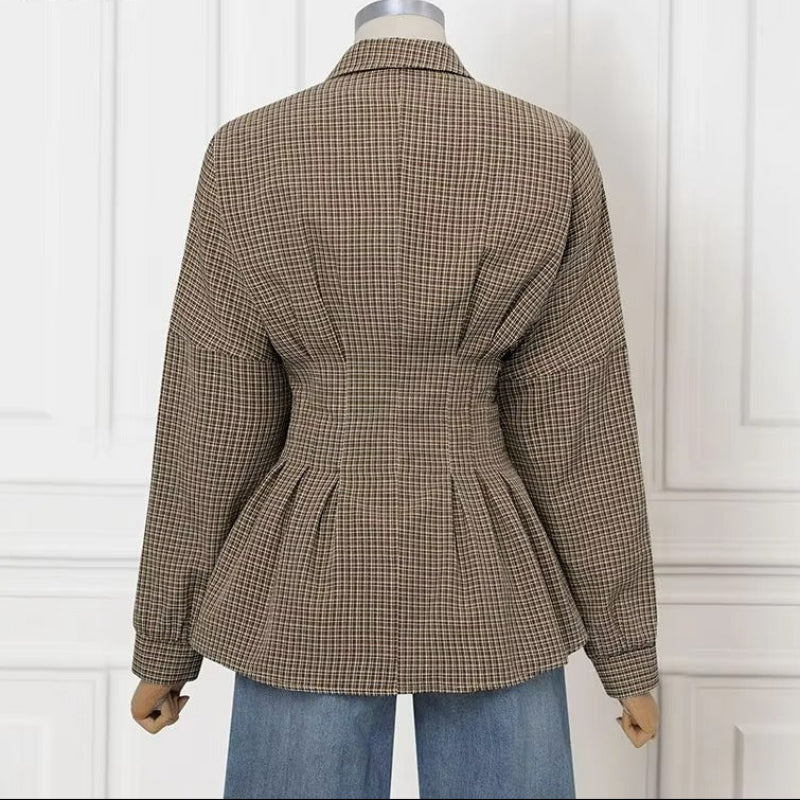 Odette | Women's Autumn Checkered Blouse