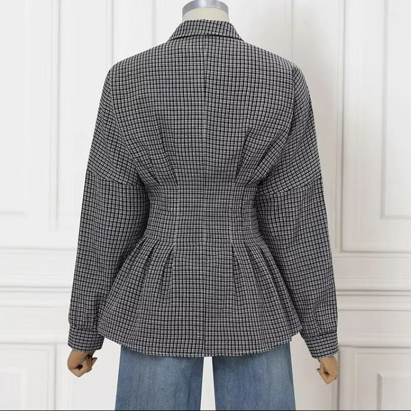 Odette | Women's Autumn Checkered Blouse