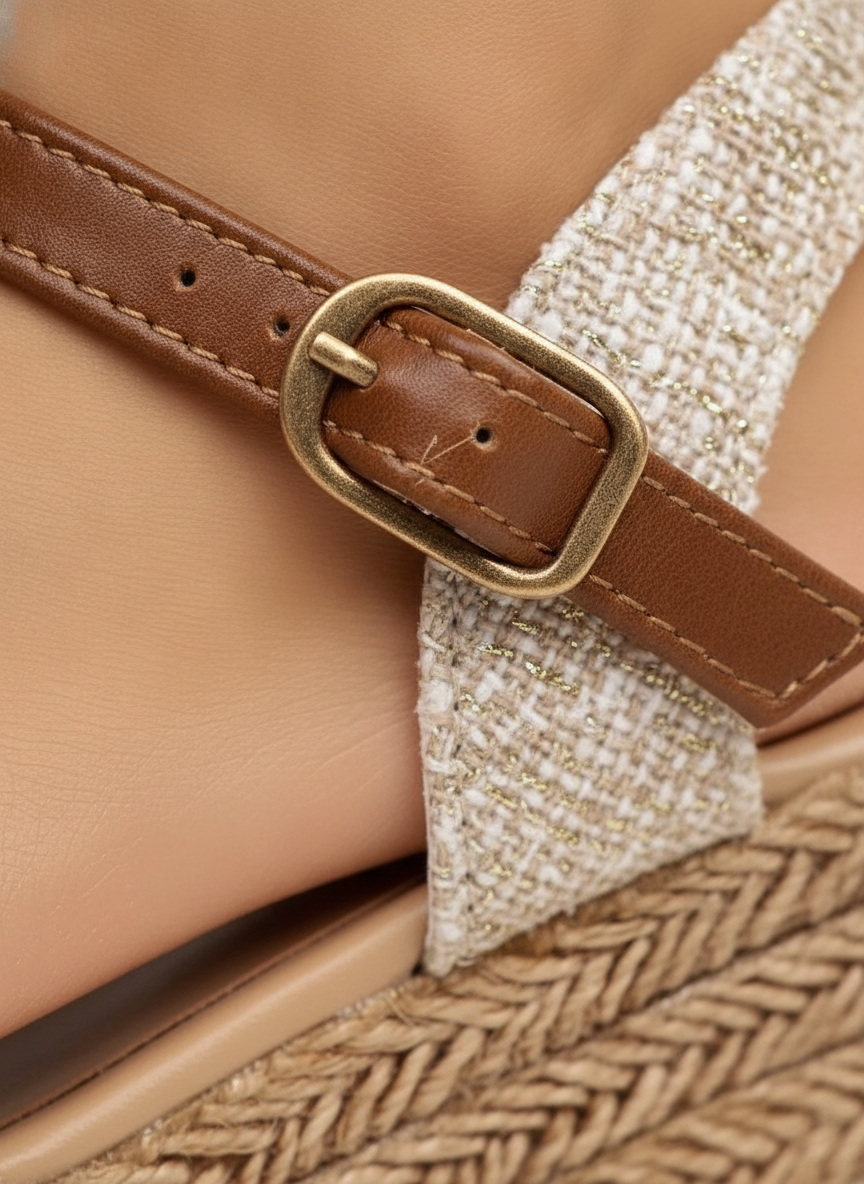 Isla | Women's Chic Wedge Sandals with Braided Straps