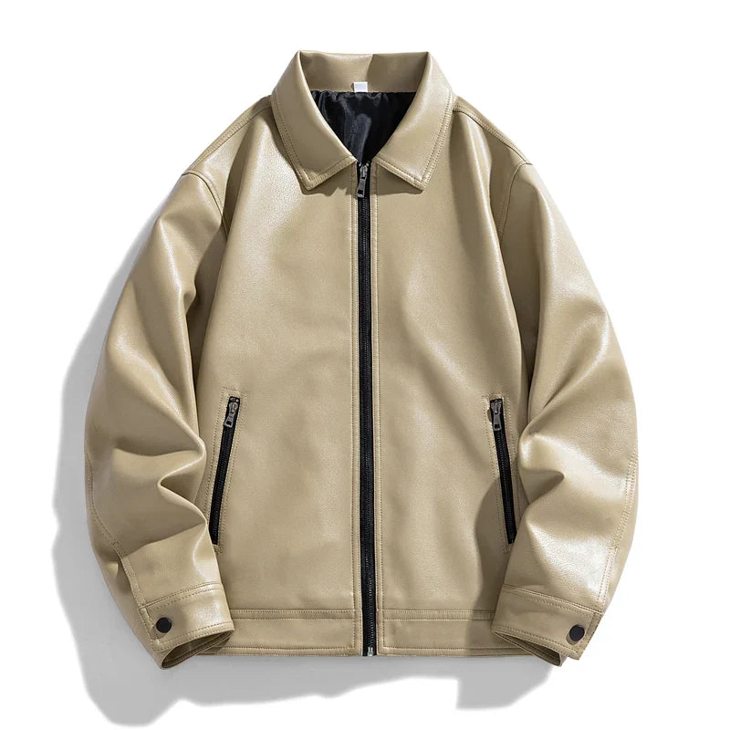Jasper - Men's Classic Faux Leather Jacket