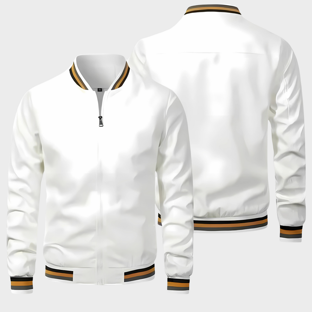 Jensen | Men's Classic Bomber Jacket with Contrast Trim