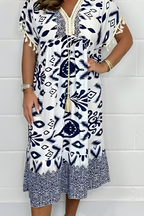 Jolene | Women's Boho Midi Dress with Tassel Detail