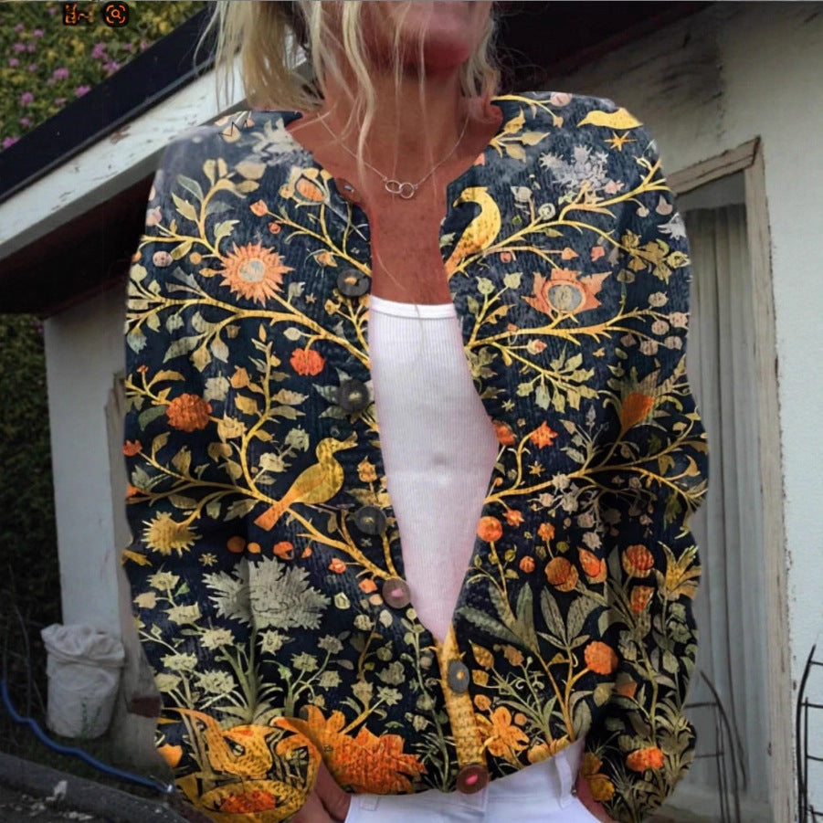 Juniper | Women's Floral Cardigan with Button Front