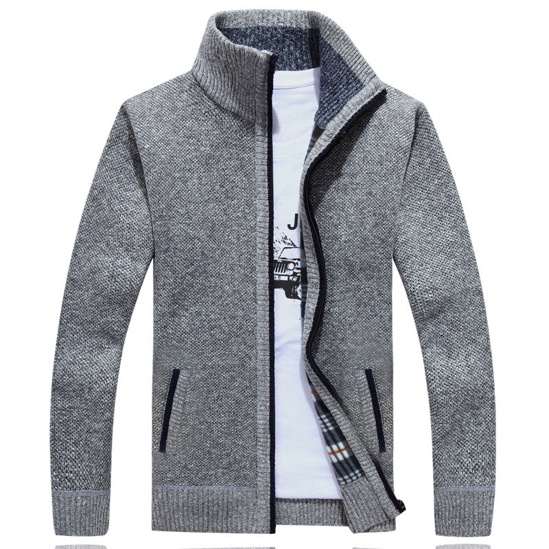 Callum | Men's Classic Knit Zip-Up Sweater Jacket