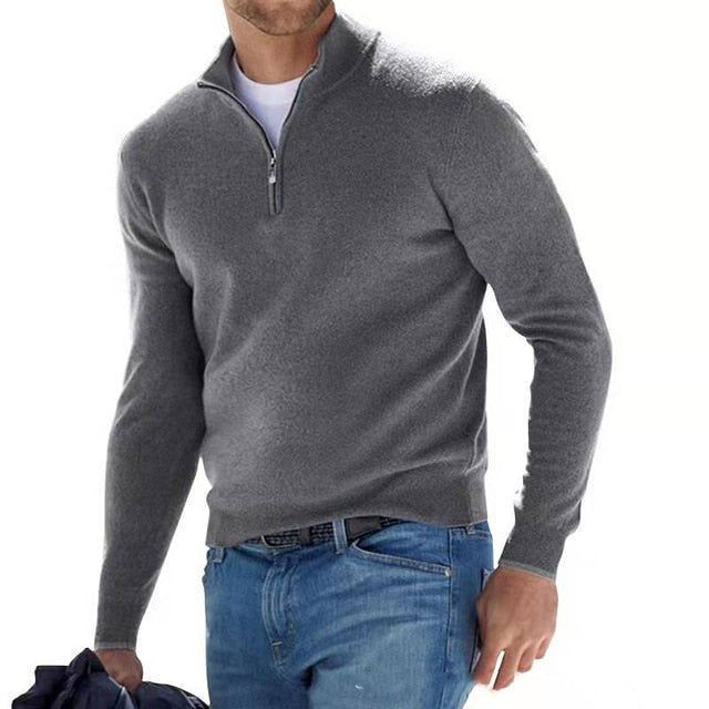Keanu - Men's Classic Quarter Zip Sweater