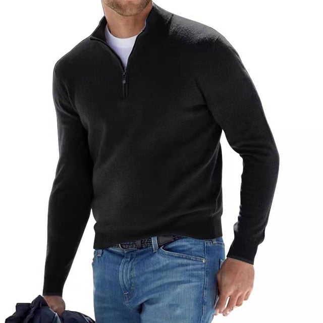 Keanu - Men's Classic Quarter Zip Sweater