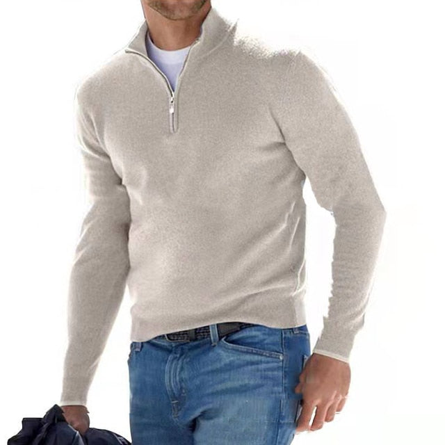Keanu - Men's Classic Quarter Zip Sweater