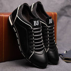 Keegan - Men's Faux Leather Lace Sneakers
