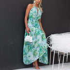 Alina | Women's Floral Pleated Maxi Dress