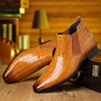Lachlan - Men's Croc-Texture Chelsea Boots