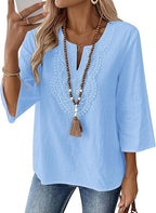 Lennox | Women's Stylish Embroidered Blouse with 3/4 Sleeves