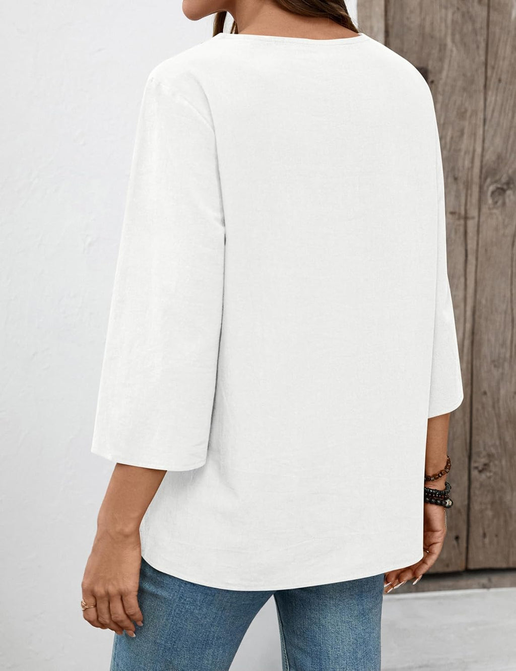 Lennox | Women's Stylish Embroidered Blouse with 3/4 Sleeves