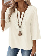 Lennox | Women's Stylish Embroidered Blouse with 3/4 Sleeves