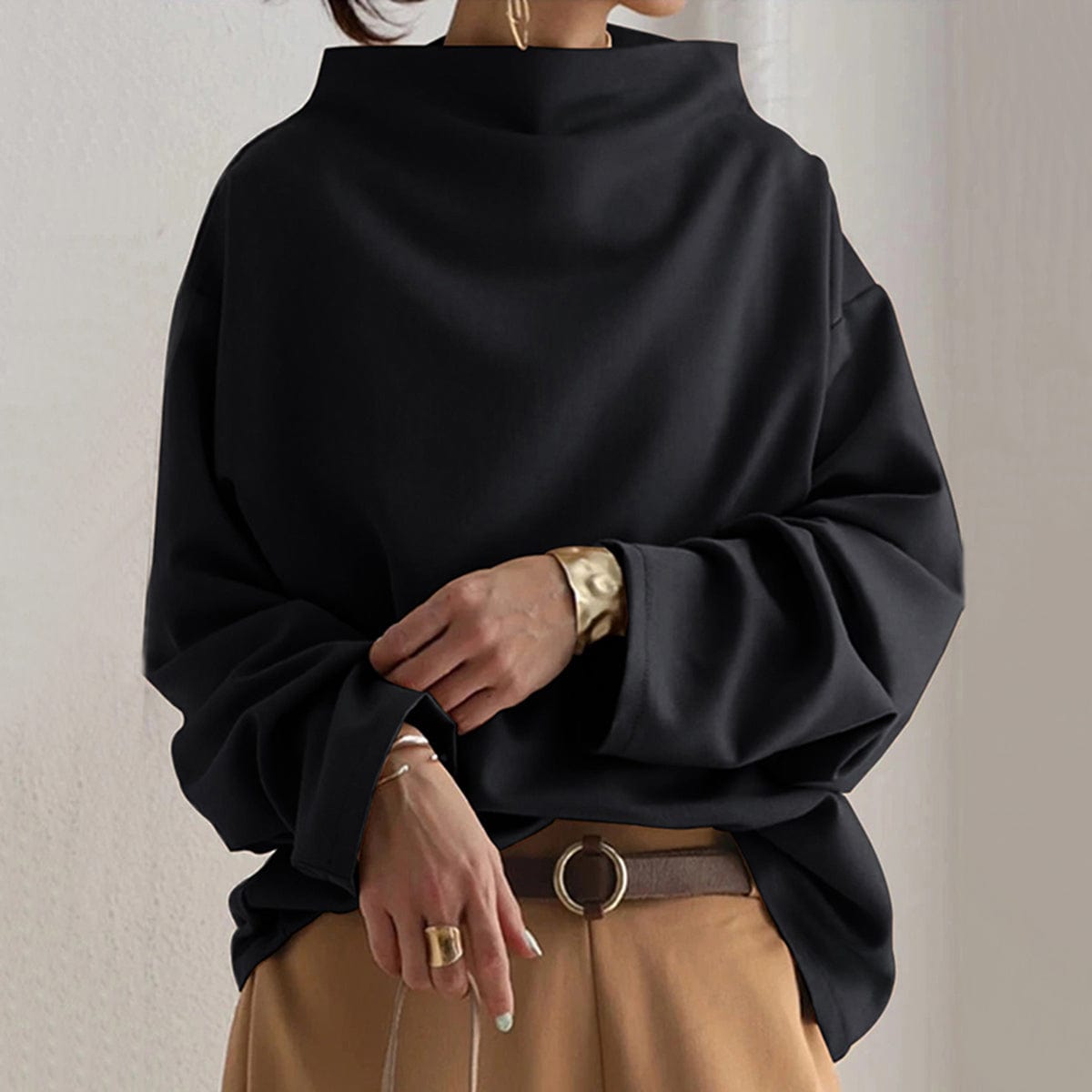 Lennox | Women's Warm Oversized Neck Blouse
