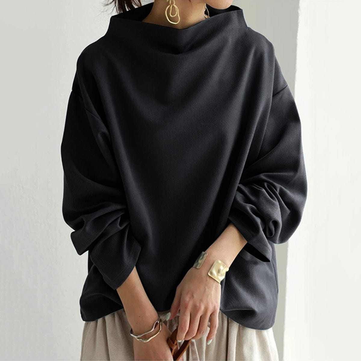 Lennox | Women's Warm Oversized Neck Blouse