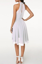 Leora | Women's Elegant Ruffled Halter Mini Dress