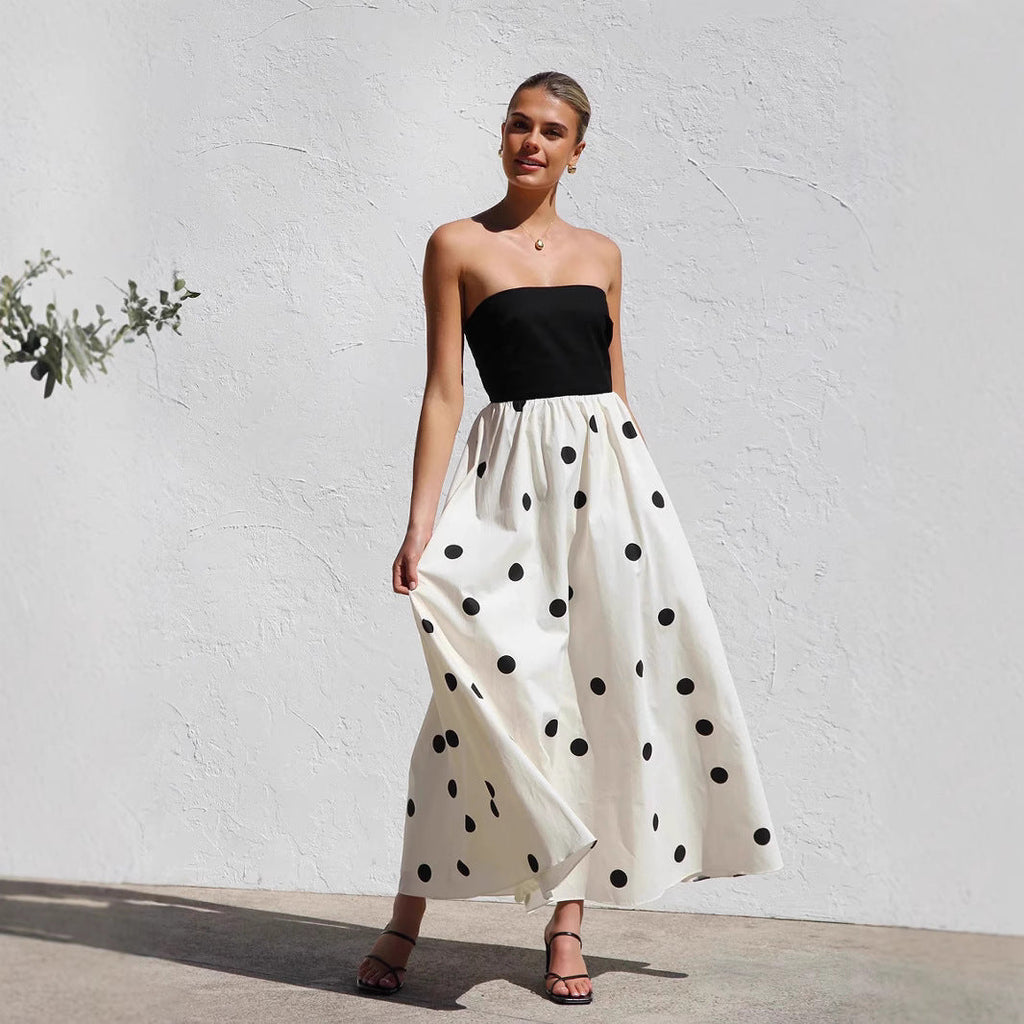 Liana | Women's Elegant Polka Dot Midi Dress