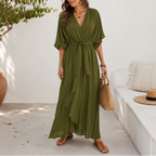 Lila | Women's Elegant Maxi Dress with Tie Waist