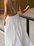 Lilia | Women's Elegant Long White Maxi Skirt