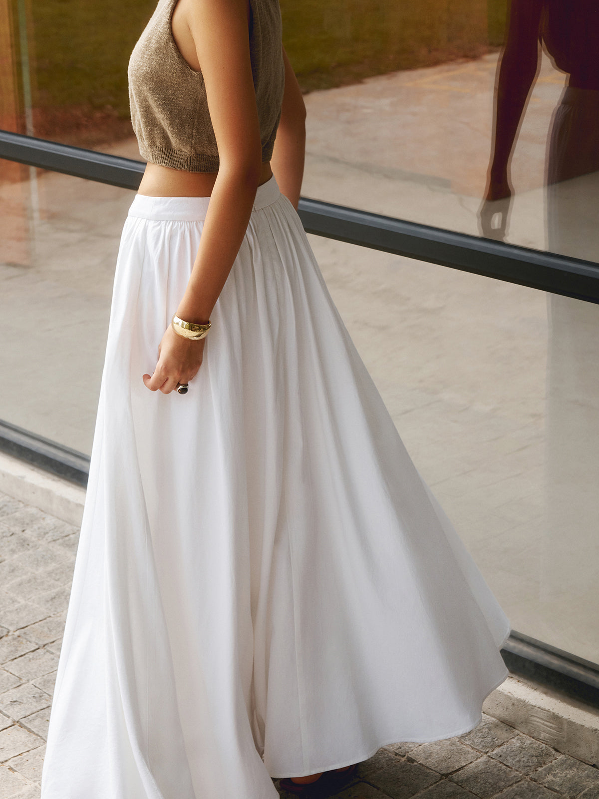 Lilia | Women's Elegant Long White Maxi Skirt