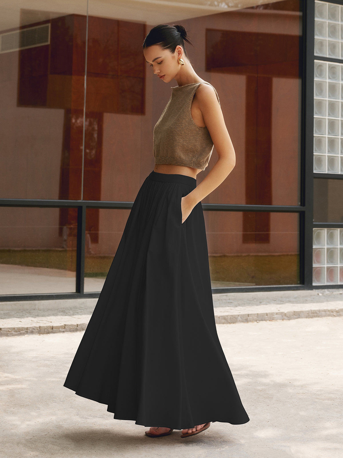 Lilia | Women's Elegant Long White Maxi Skirt