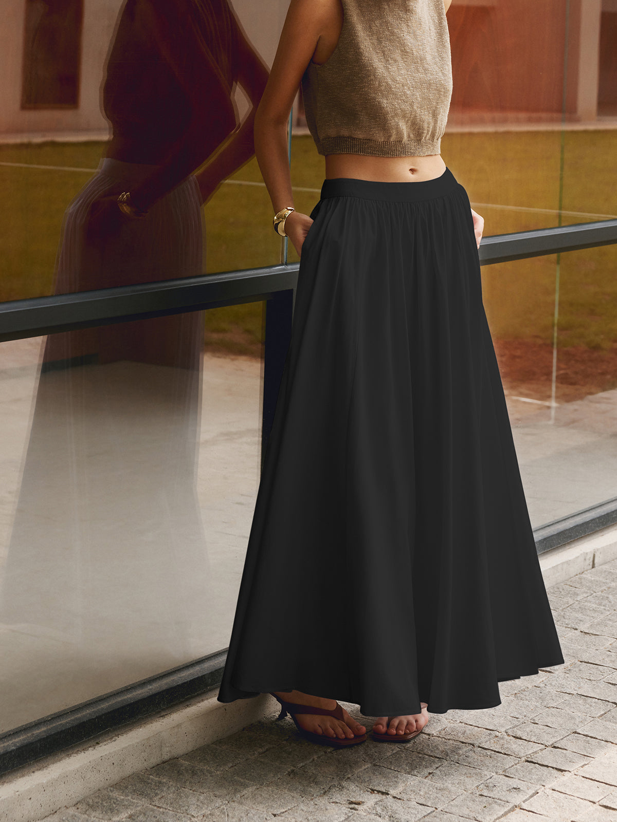 Lilia | Women's Elegant Long White Maxi Skirt