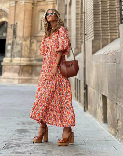 Rowan | Women's Vibrant Maxi Dress with Boho Flair