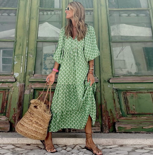 Rowan | Women's Vibrant Maxi Dress with Boho Flair