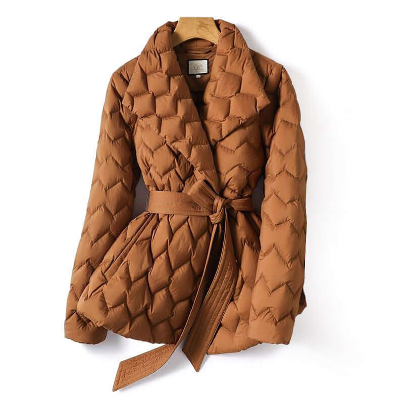 Lilith - Women's Quilted Belted Puffer Jacket