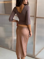 Liora | Women's Chic Wrap Going Out Top
